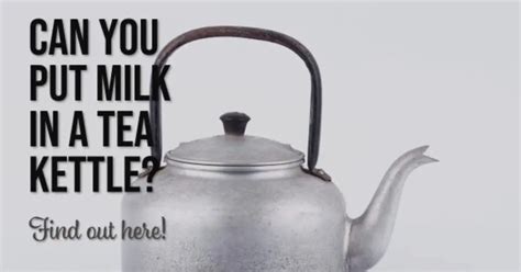 Can You Put Milk in a Tea Kettle? And Why Would You Even Consider It?